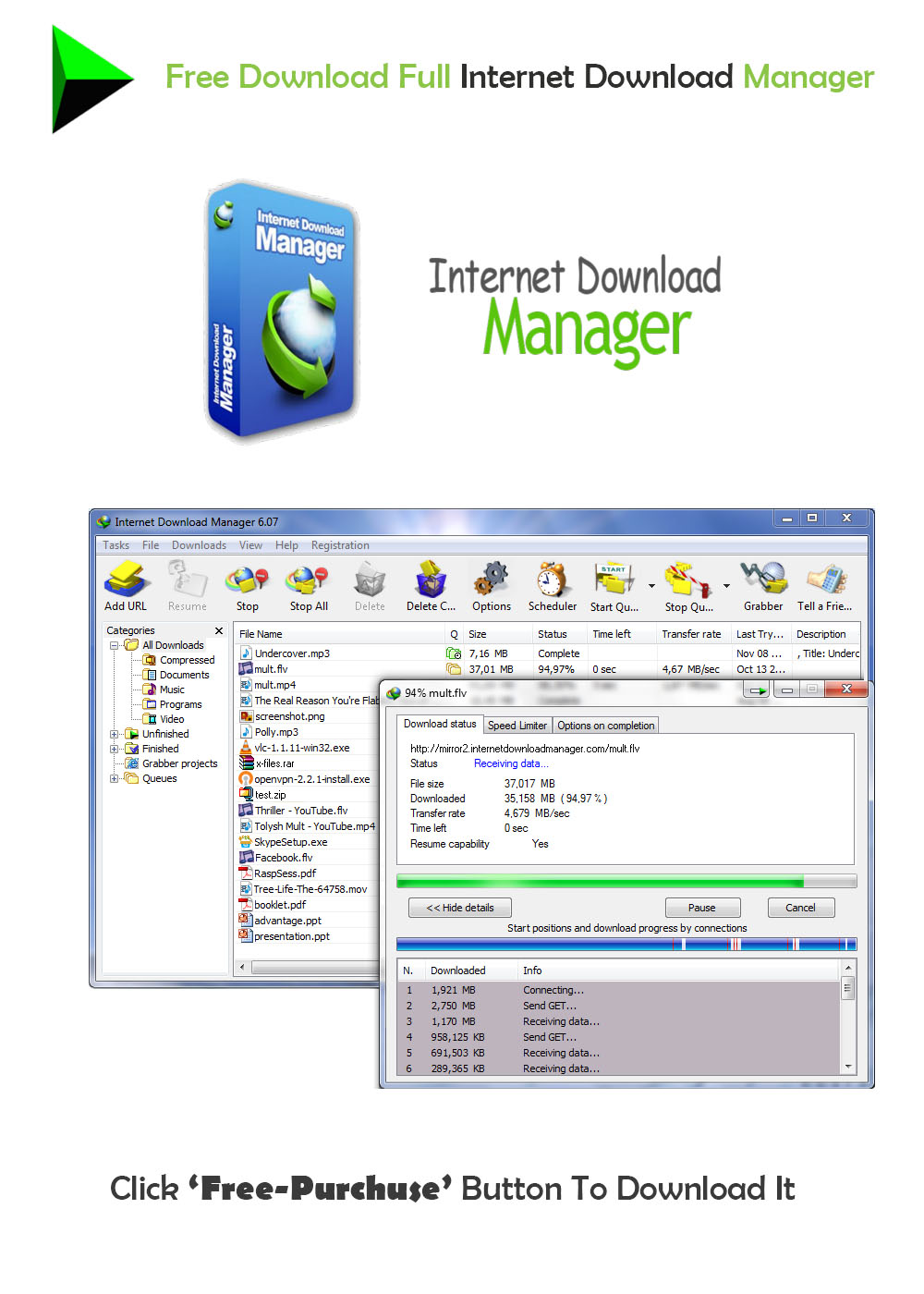 internet download manager free download with crack for xp