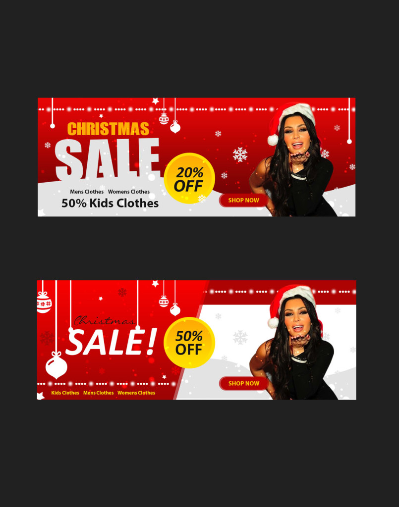 Christmas PSD banners