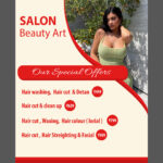 Beauty parlour PSD flyer