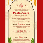 Vastu Pooja Card PSD template