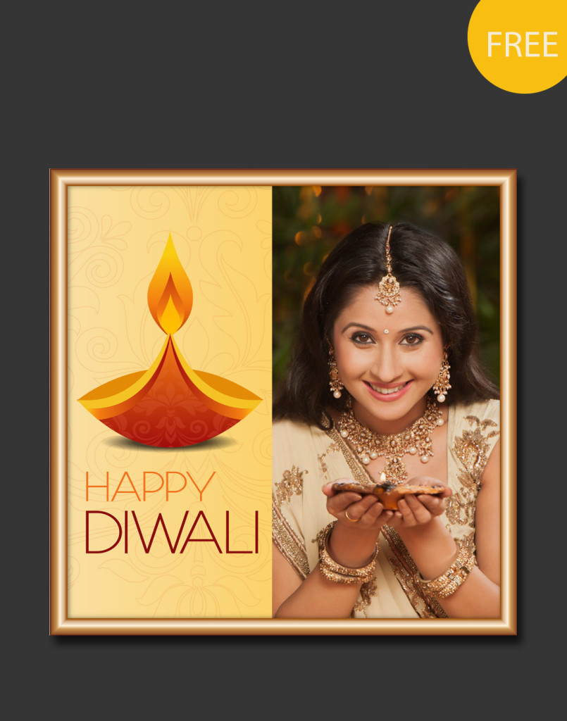 Diwali card vector template