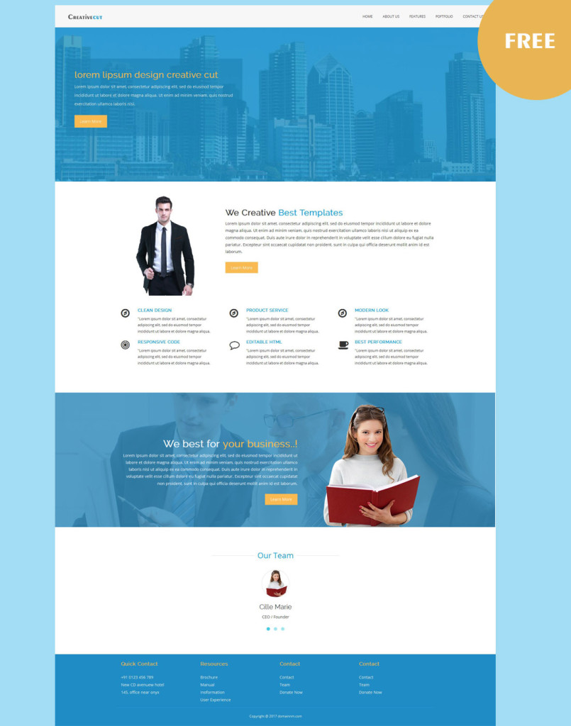Free Business Responsive Template