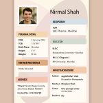 Marriage Biodata PSD free download