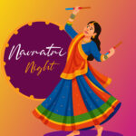 Navratri girl Vector