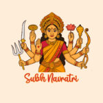 Navratri durga vector