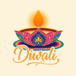 Diwali PSD Vector Diya Template