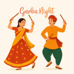 Navratri Couple PSD and vector