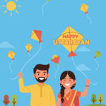 Happy Uttarayan Vector