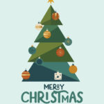 Christmas tree PSD and Vector template download