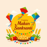 Makar Sankranti Kite Flying Vector PSD Free Download