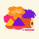Happy Holi Vector Illustration & PSD Template Download
