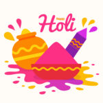 Colorful Holi vector psd and vector template